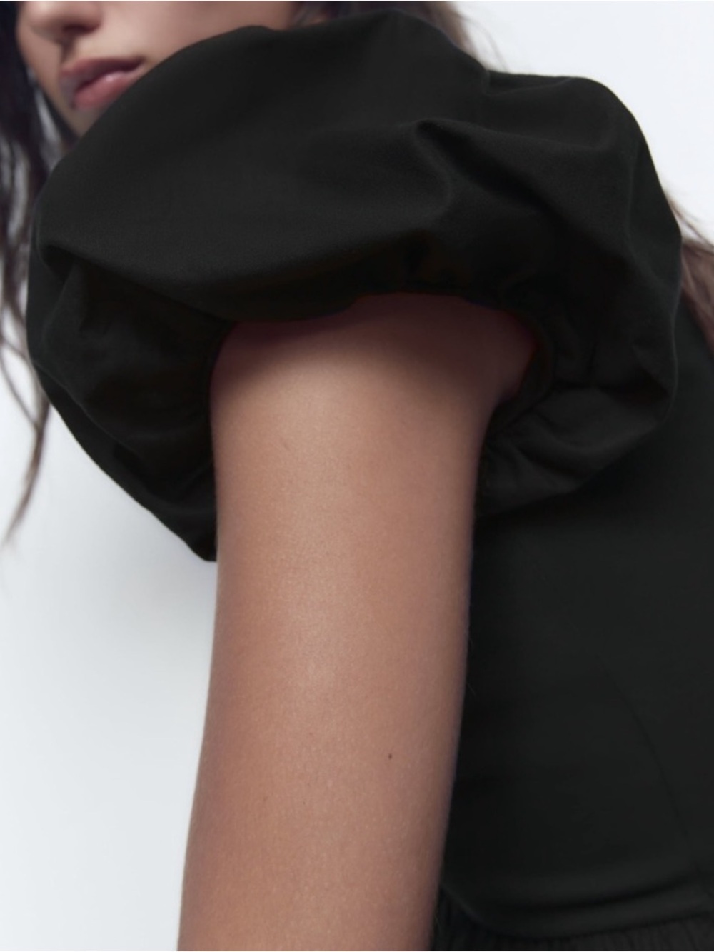 ZARA MIDI Puff sleeve dress - Picture 4 of 10